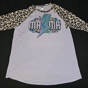 Leopard Sleeve Kids Shirt - Purple